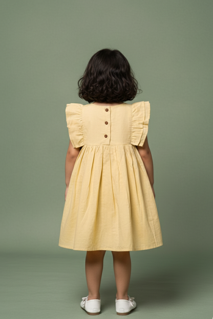 Embroidered Yellow Frock