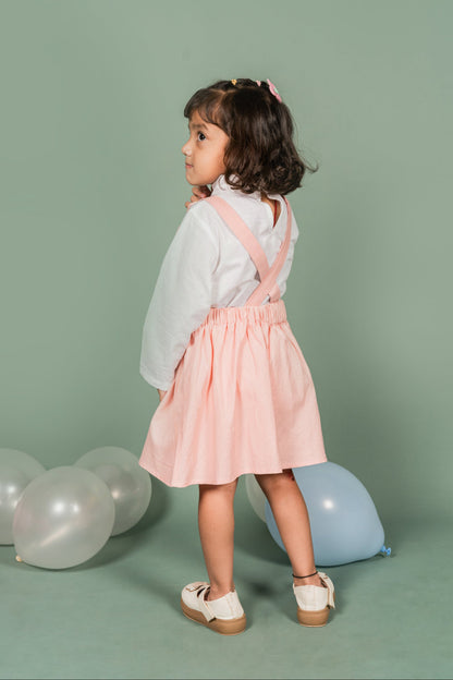 Suspender Pink White Frock
