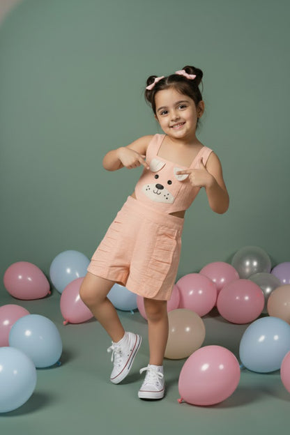 Puppy Peach Jumpsuit